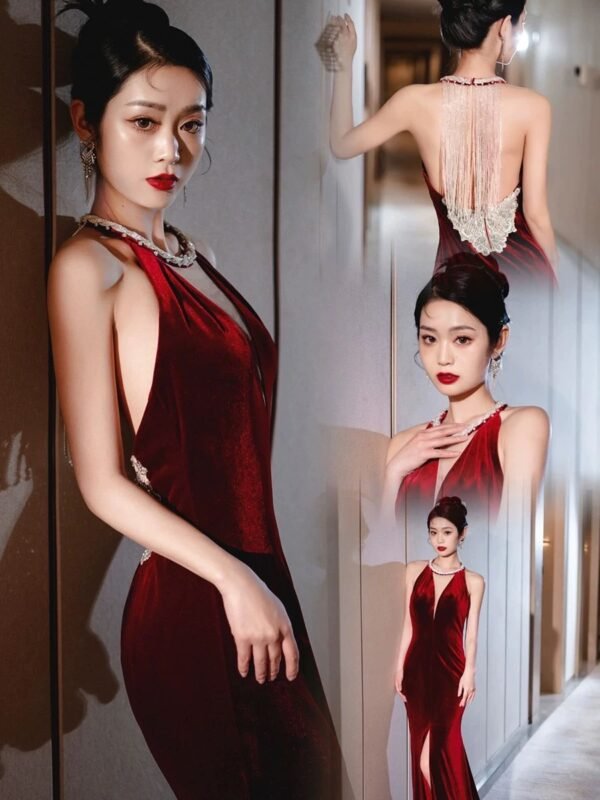4. Party Dress (Red) - Image 5