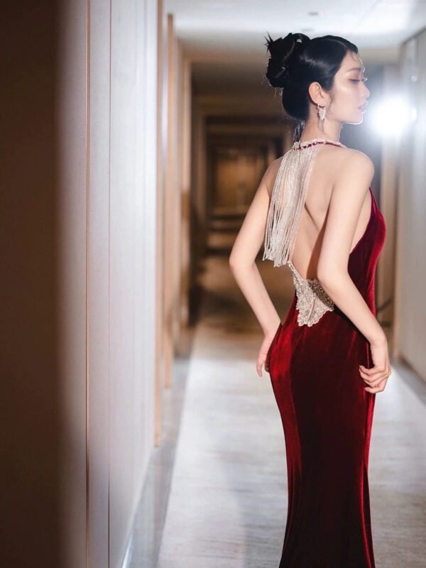 4. Party Dress (Red) - Image 3