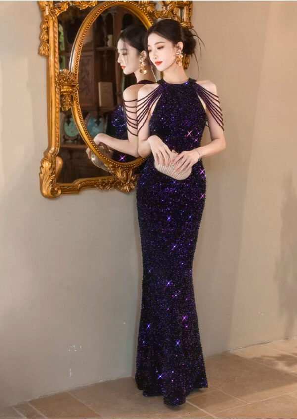 51. Sparkly purple mermaid dress - Image 2