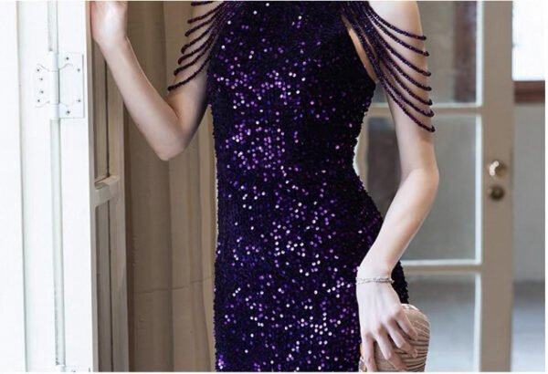 51. Sparkly purple mermaid dress - Image 5