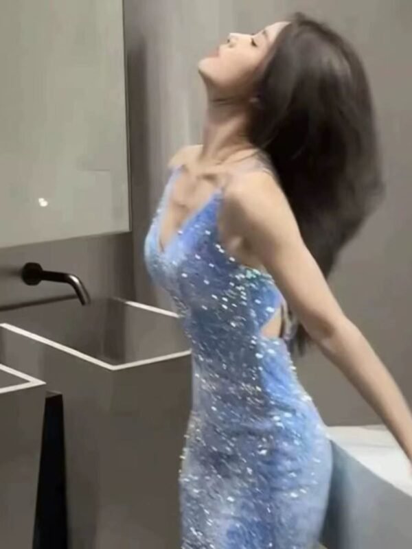 36. Sparkling Blue Mermaid Dress