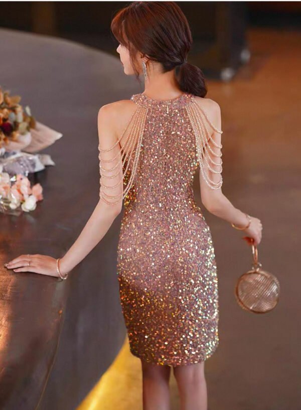 33. Sparkling Pink Party Dress - Image 4