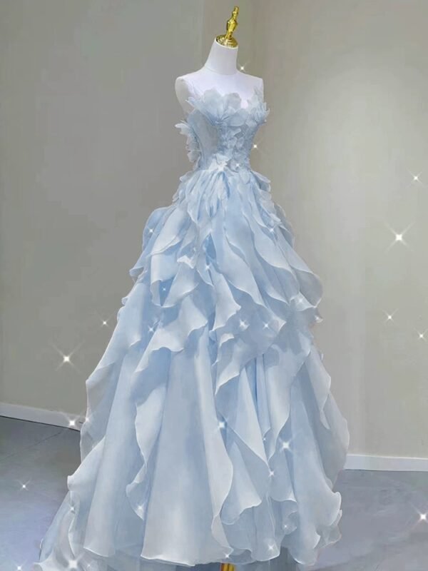28. Light Blue Prom Dress