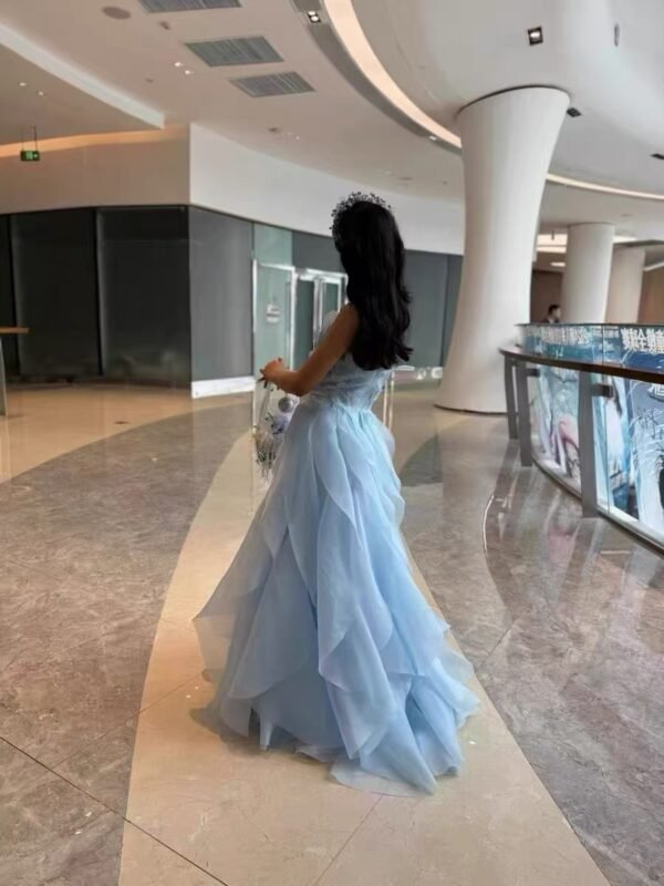 28. Light Blue Prom Dress - Image 2