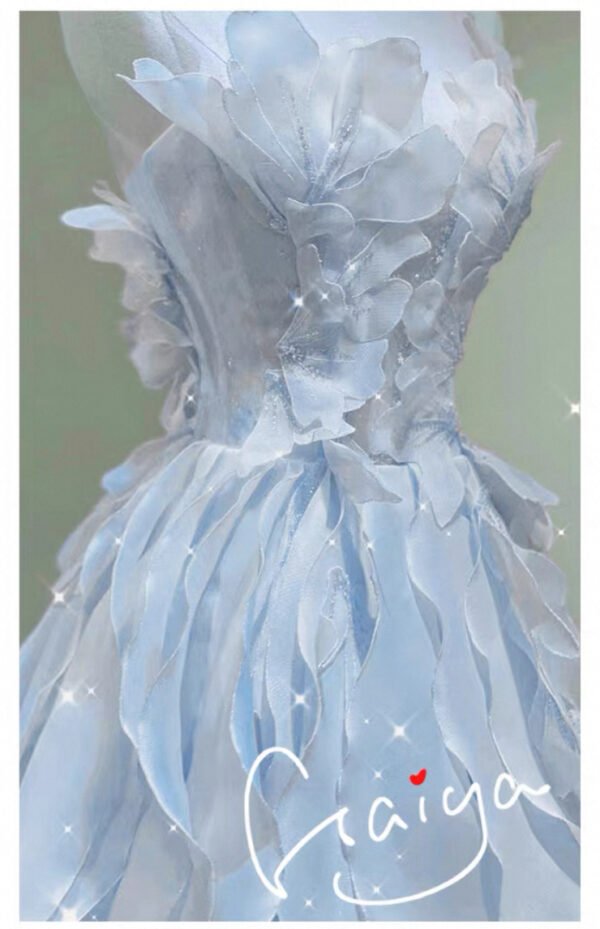 28. Light Blue Prom Dress - Image 3