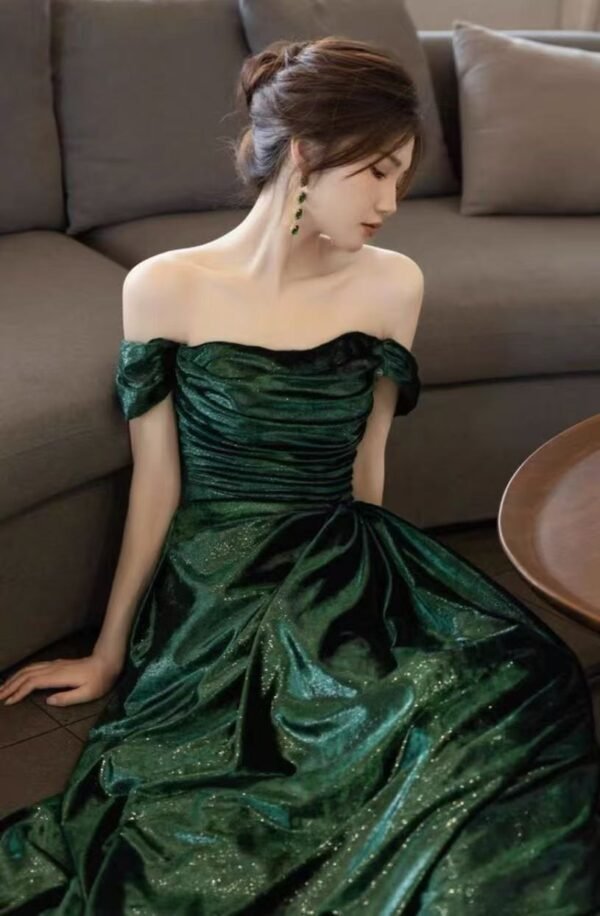41. Elegant Dark Green Dress