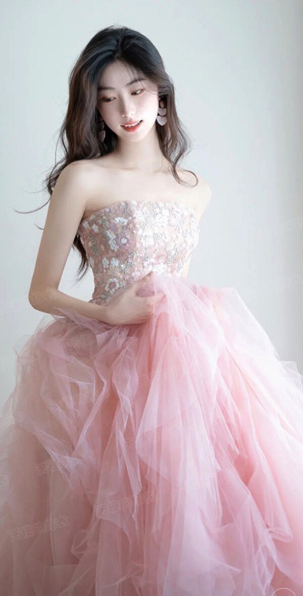 42. Pink Sparkling Prom Dress - Image 2