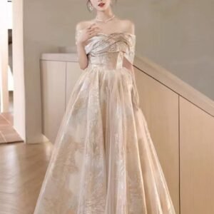 56. Golden Prom/Party Gown for Rent